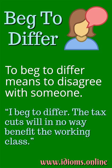 i beg to differ meaning|BEG TO DIFFER Definition & Meaning .
